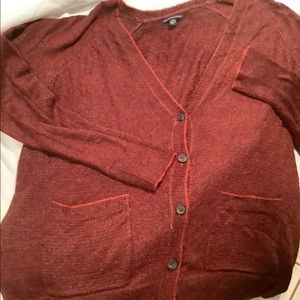 AEO Cardigan in Rust Size L